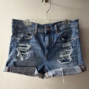 American Eagle Outfitters Ripped Blue Jean Shorts